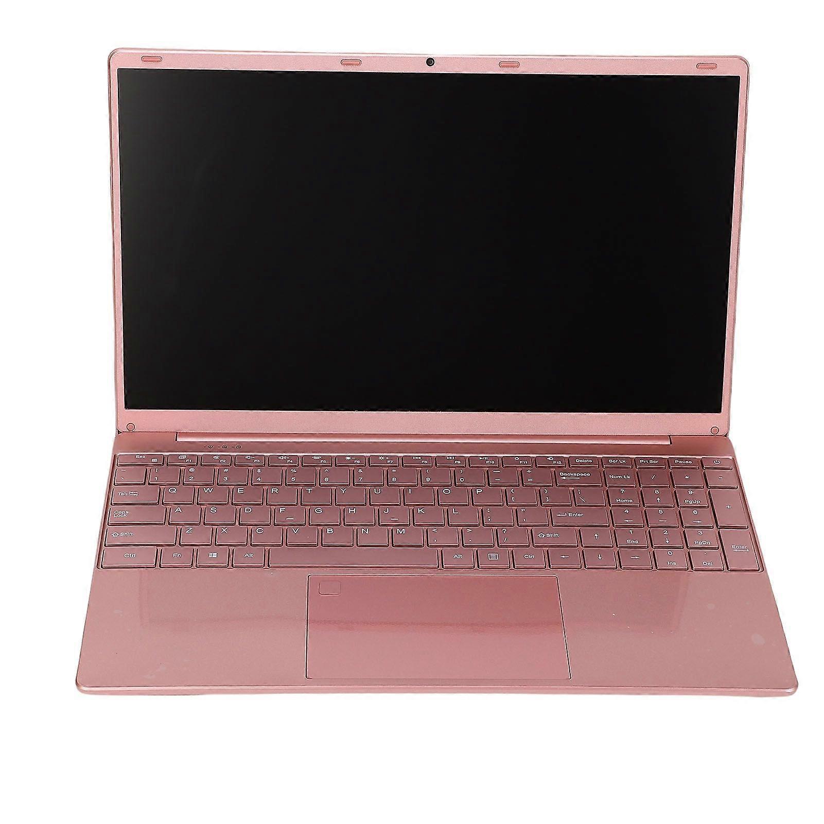 15.6 Inch Laptop for N5095CPU for Win 11 System 2.4G 5G WIFI 12GB RAM Pink Laptop with Fingerprint Backlit KB