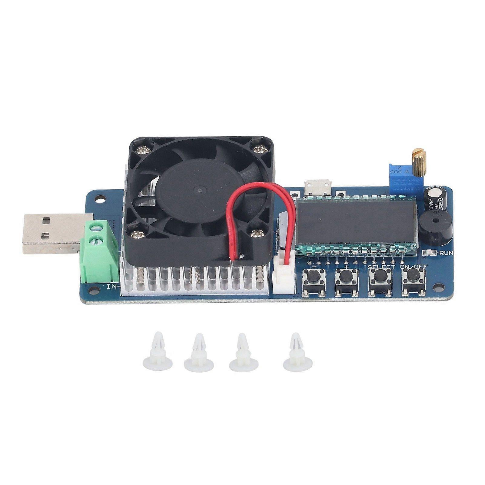 USB Battery Capacity Meter LCD Display Multi Protection Battery Tester Module with Fan for Chargers Power Banks DC5V 4A