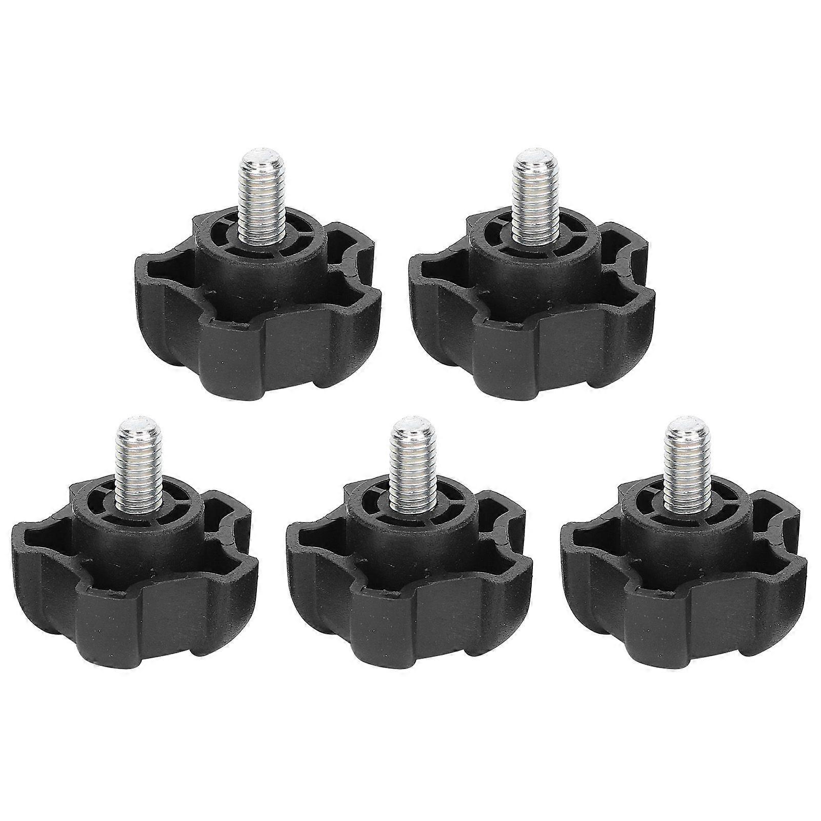 5Pcs Adjustable Knob Bolt Plastic Five Star Head Hand Twisted Screw Locking Handle M6 10mm