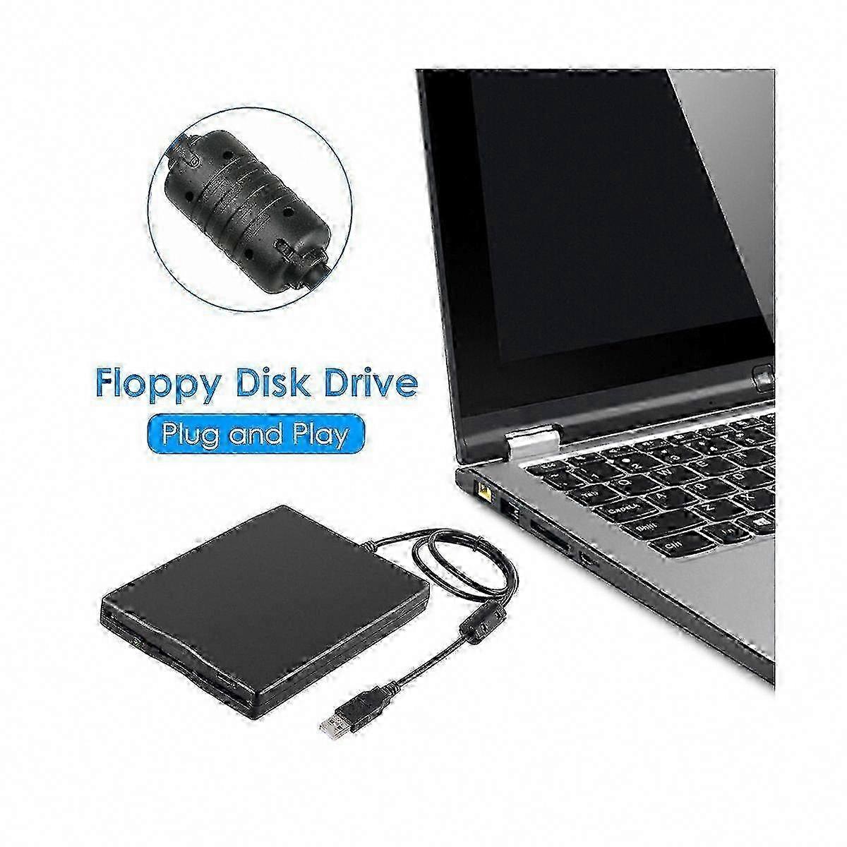 USB Floppy Disk Drive Reader for Windows 7/8/2000, External 3.5" 1.44MB FDD