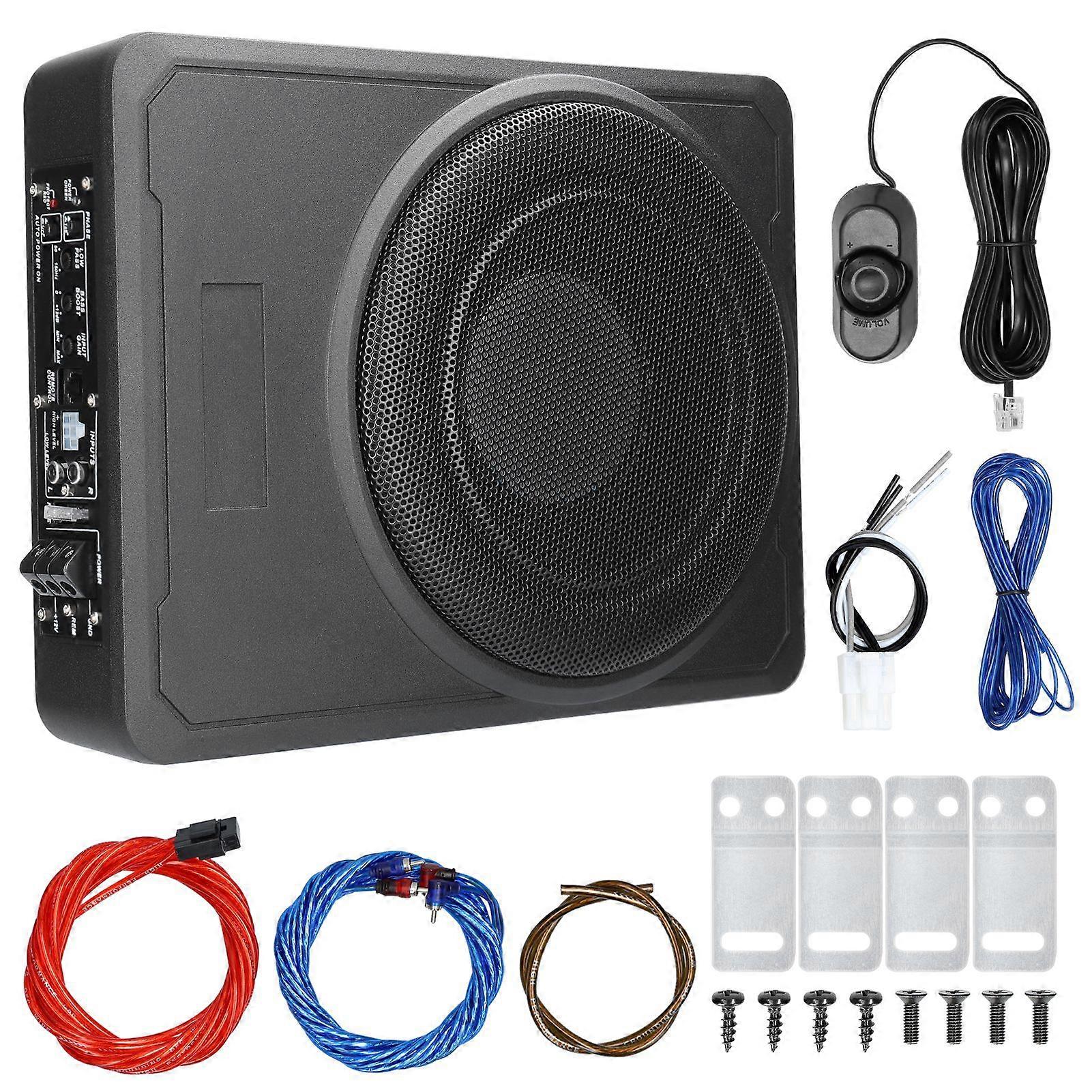 Caisson de basses pour voiture 10 pouces 800 W, performances stables, boîtier en alliage d'aluminium, pour voiture, camion, bateau 12 V