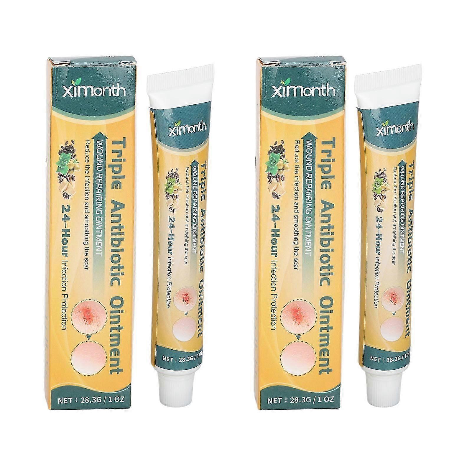 Dreifache antibiotische Salbe, feuchtigkeitsspendend, Anti-Narben, Kollagen-Boosting, schnell wirkend, zur Wundversorgung, 28 ml, 2er-Pack