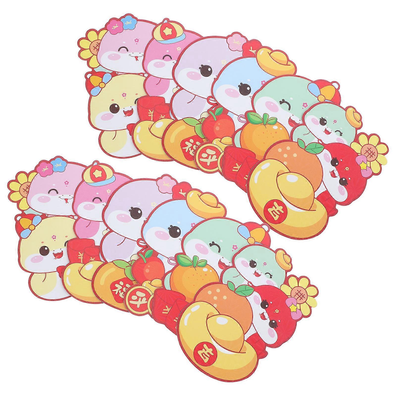 Red Envelopes for Good Luck Paper Year of Snake for Storage Cash 90Pcs
