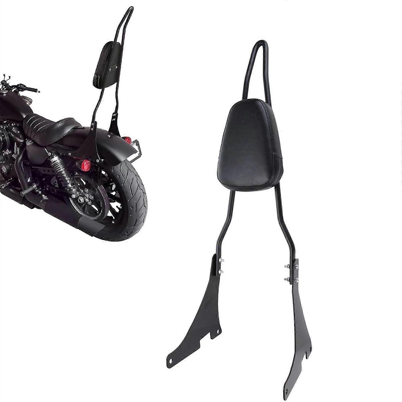 Motorcycle Sissy Bar for HarleyDavidson XL1200R Black Detachable Rear Passenger Backrest 20042014