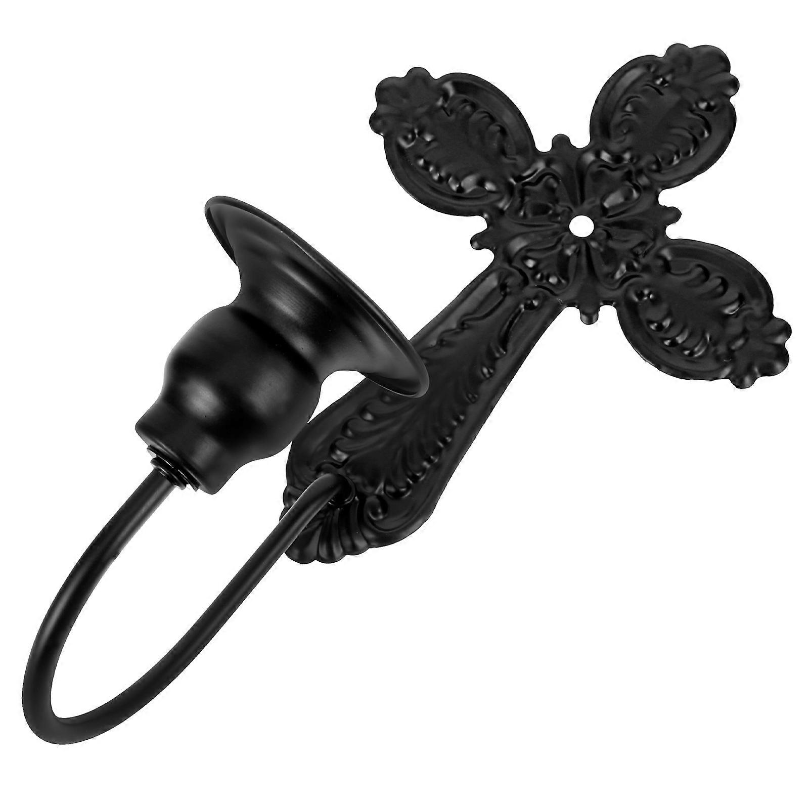 Iron Wall Candlestick Holder for Decor 2Sets Black Tealight Candle Display