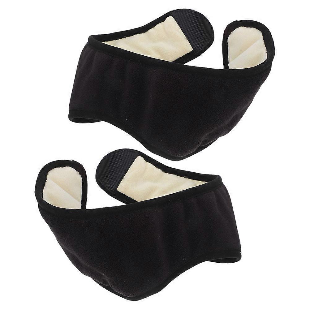 Sound Blocking Ear Muffs for Sleeping 10Pcs Noise Cancelling Black Plush Ear Covers