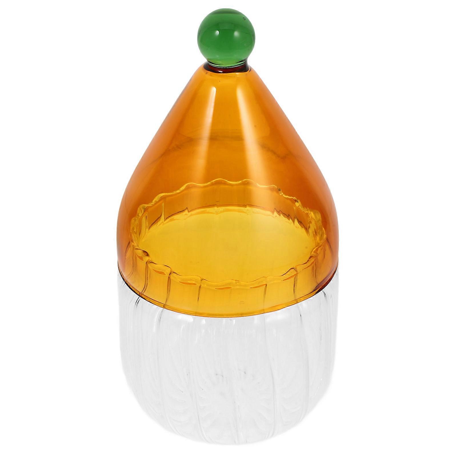 Xmas Hat Glass Candy Jar for Sweet Snack Storage 2Pcs