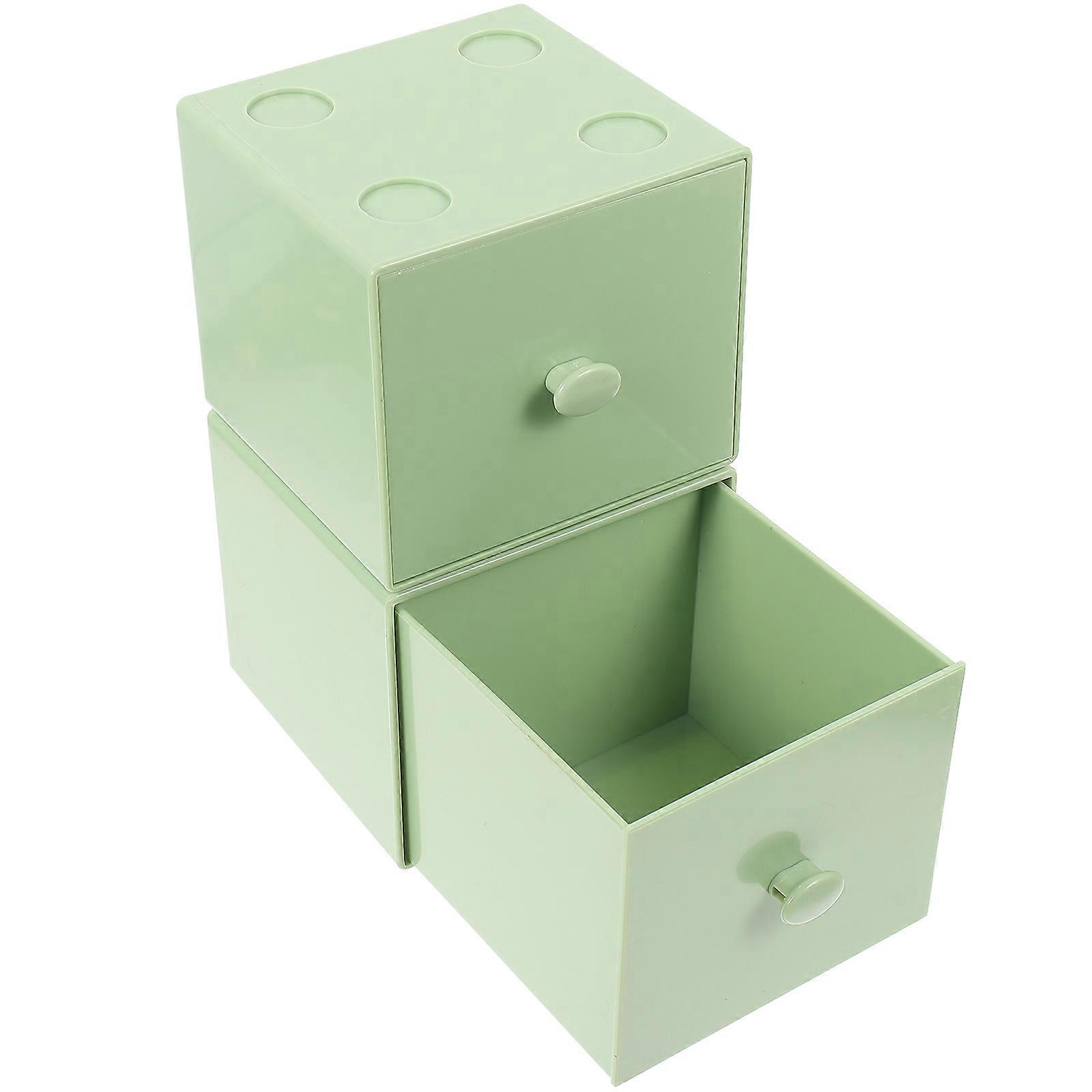 Drawer Type Storage Box Stackable Organizer Drawers for Storage Use 8Pcs