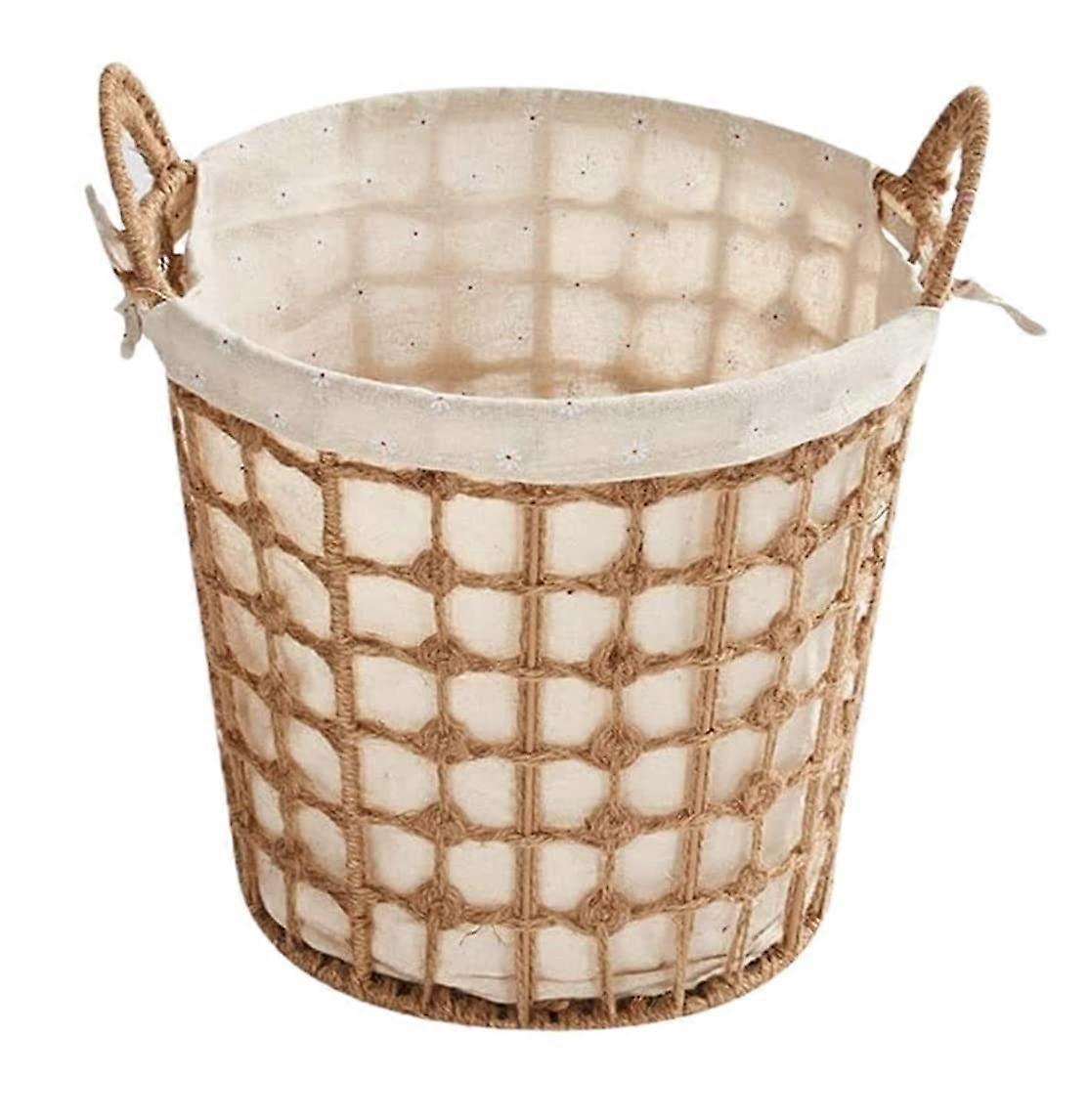 Woven Storage Basket for Laundry, Blankets, and Shoes - Large Cotton Hamper in Natural Color, Stylish and Durable Design