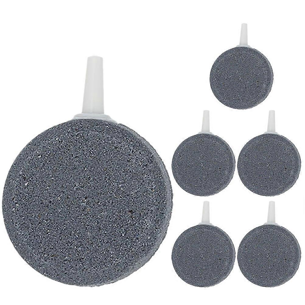 Aquarium Supplies 12 Pcs Round Air Stone For Hydroponic System Light Grey Oxygenation And Filtration