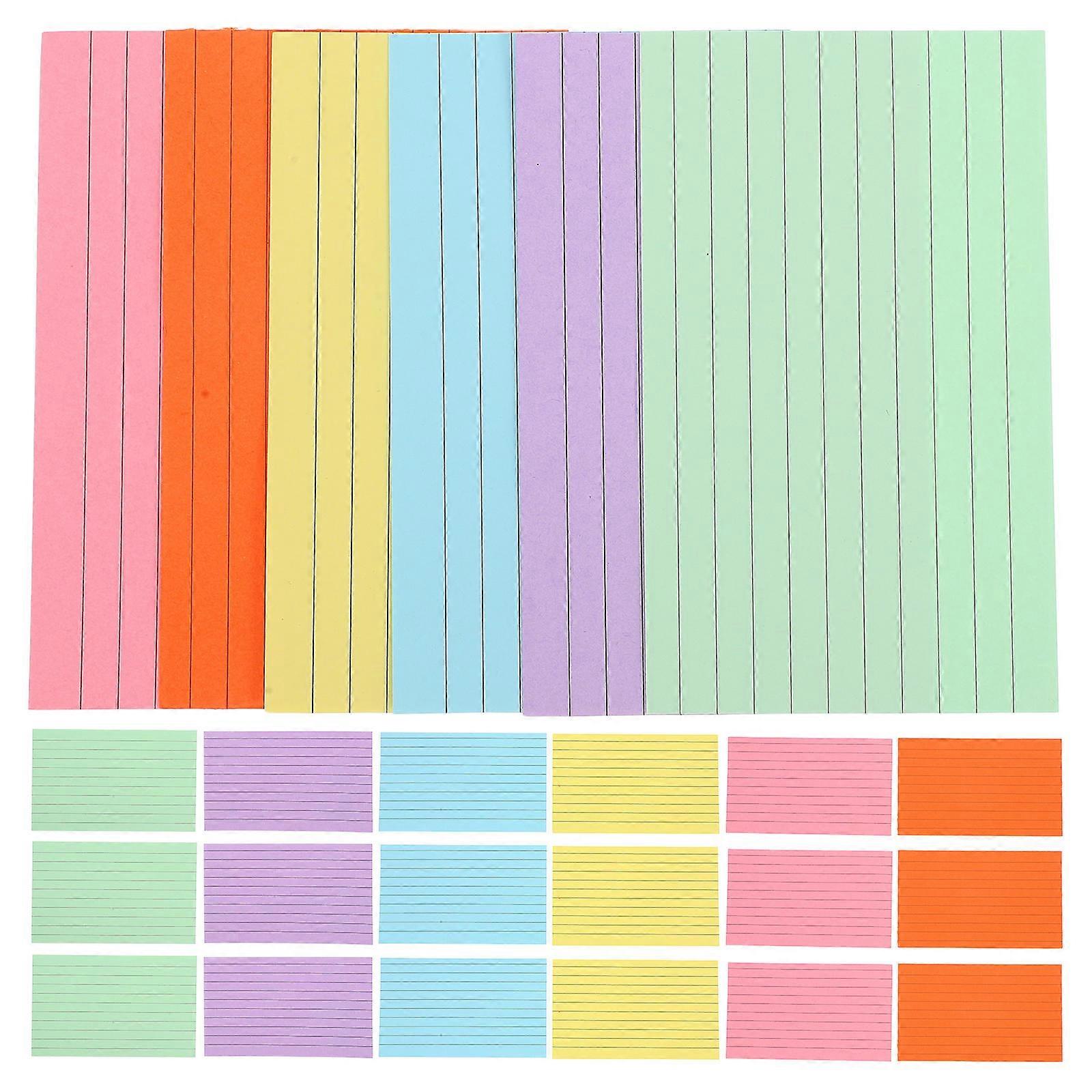 Vibrant Colorful Index Cards 1500 Pcs For General Users Record Management Studying Rectangular Portable Size