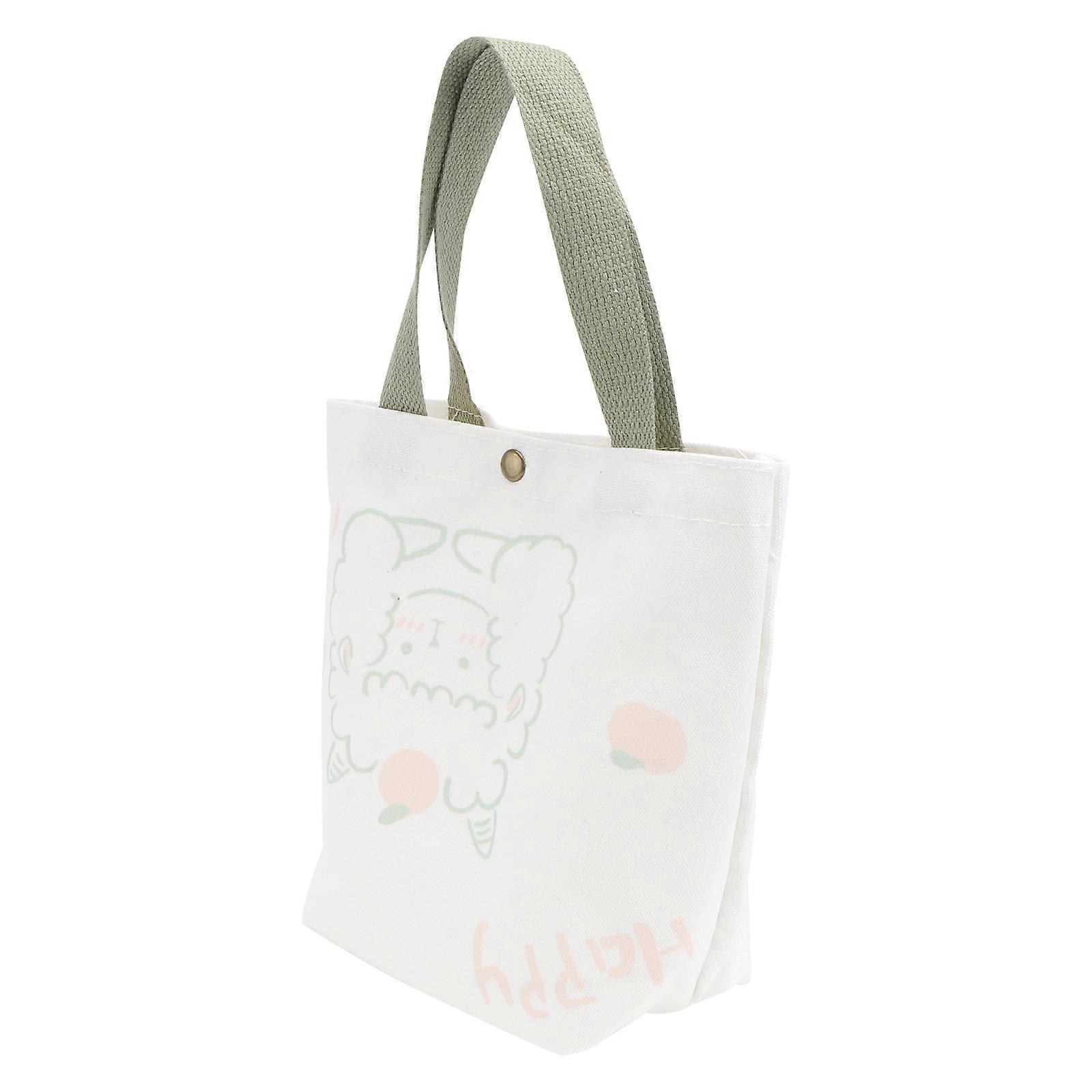 Canvas Shoulder Bag Portable Storage Pouch for Student 2Pcs