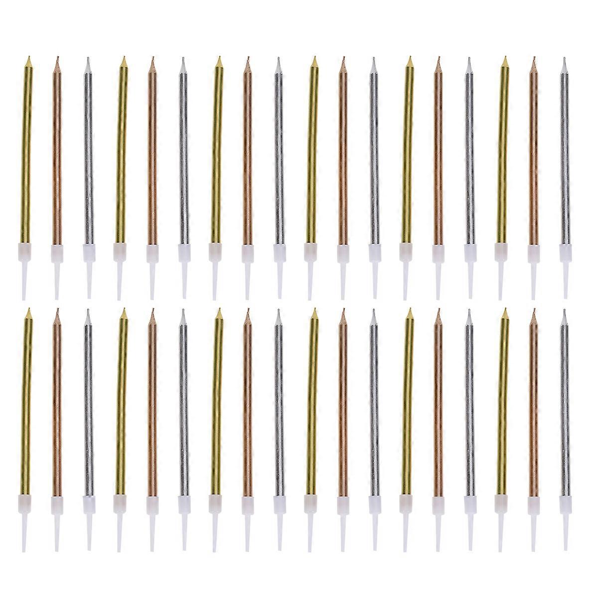 Cake Candles Slender Cake Candles for Party Decoration 72Pcs Assorted Color