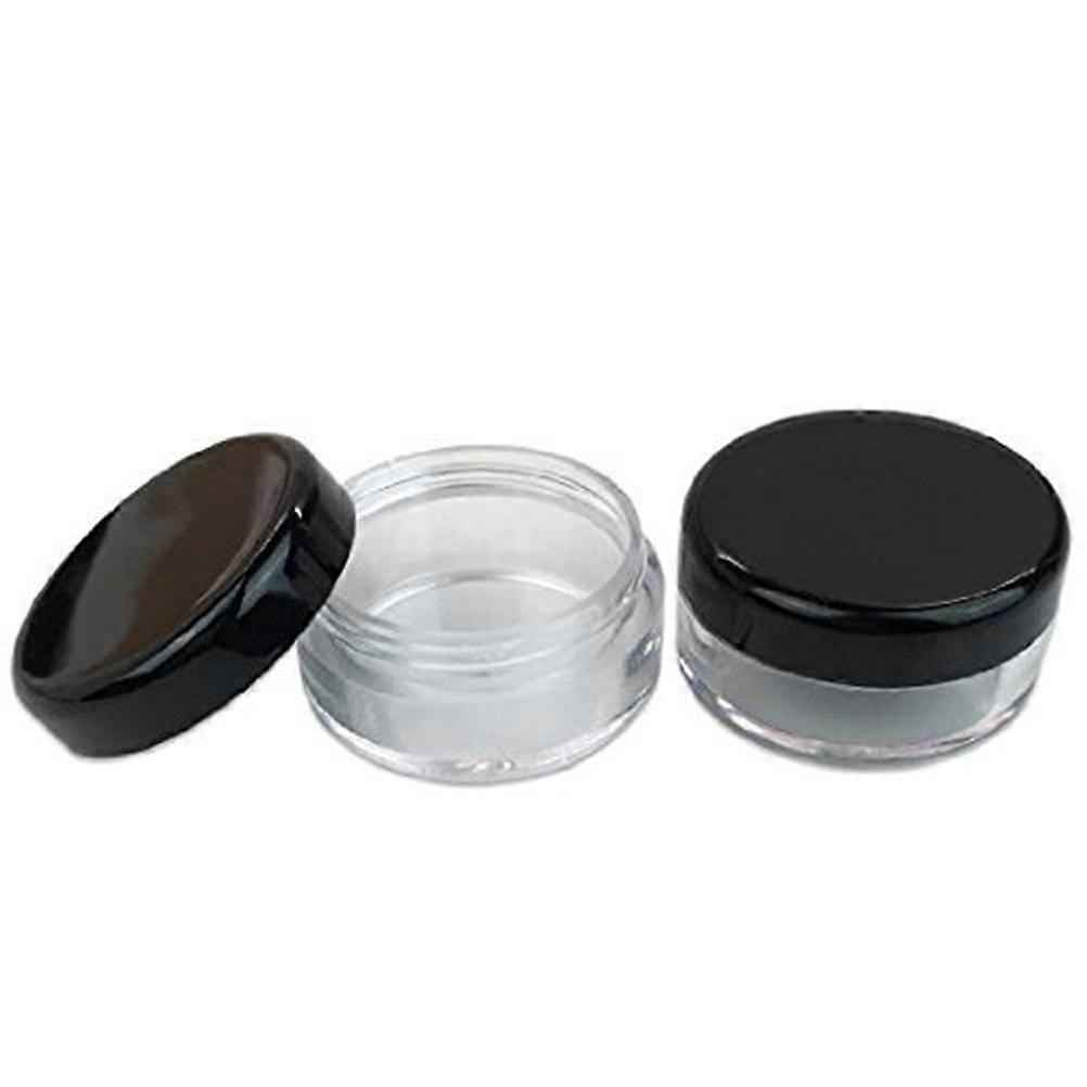 Cosmetic Containers with Lids Plastic Jar for Cosmetic Holding 50Pcs Black Color