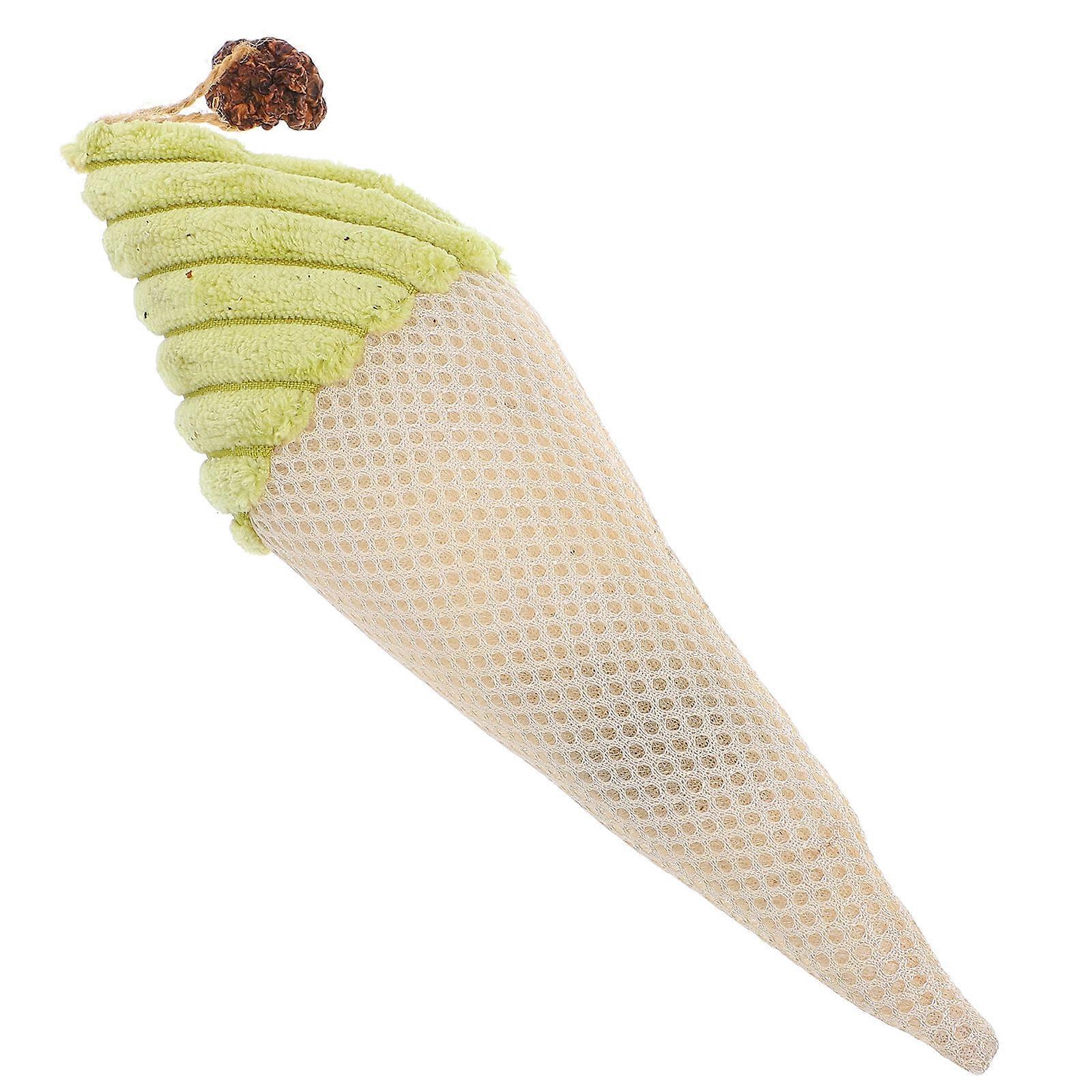 Catnip Cat Toys Plush Swirl Ice Cream Cone for Interactive Play 5Pcs