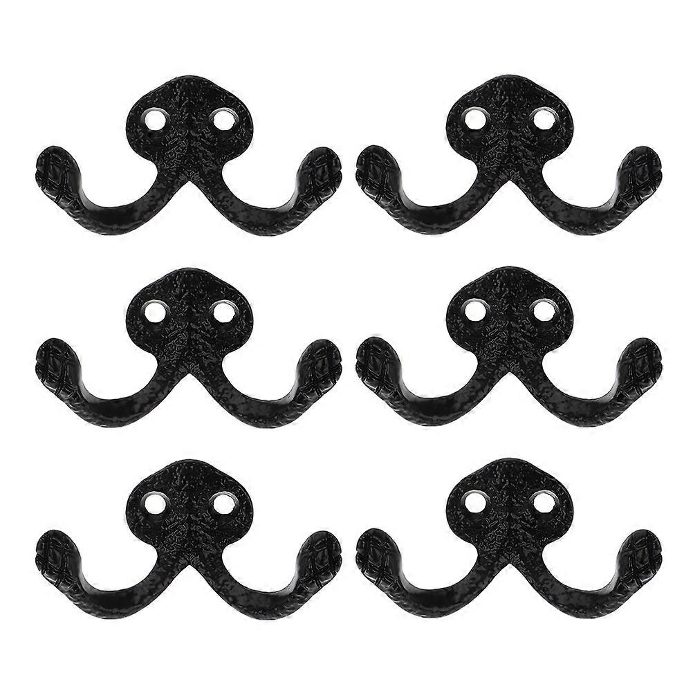 Entryway Hooks Zinc Alloy Double Hooks for Coat Hanging 18Pcs