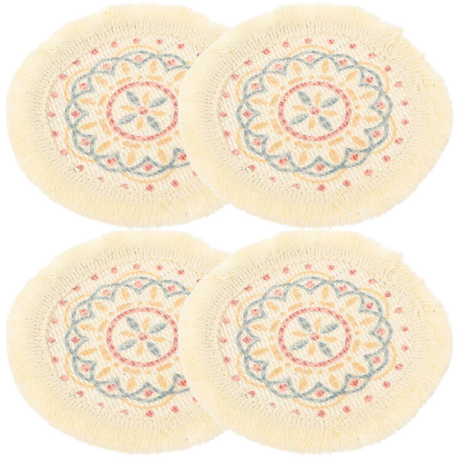 Cutlery Mat Woven Style Placemat for Dining Table 4Pcs Set with Assorted Color