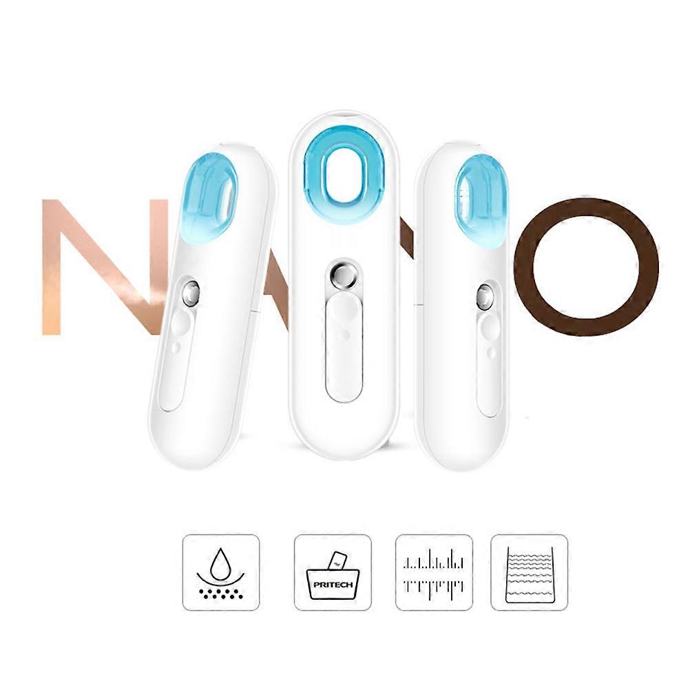 Mini Face Spray Instruments Portable Nano Mist Sprayer Compact For Moisturizing High Frequency Vibration 1Pack
