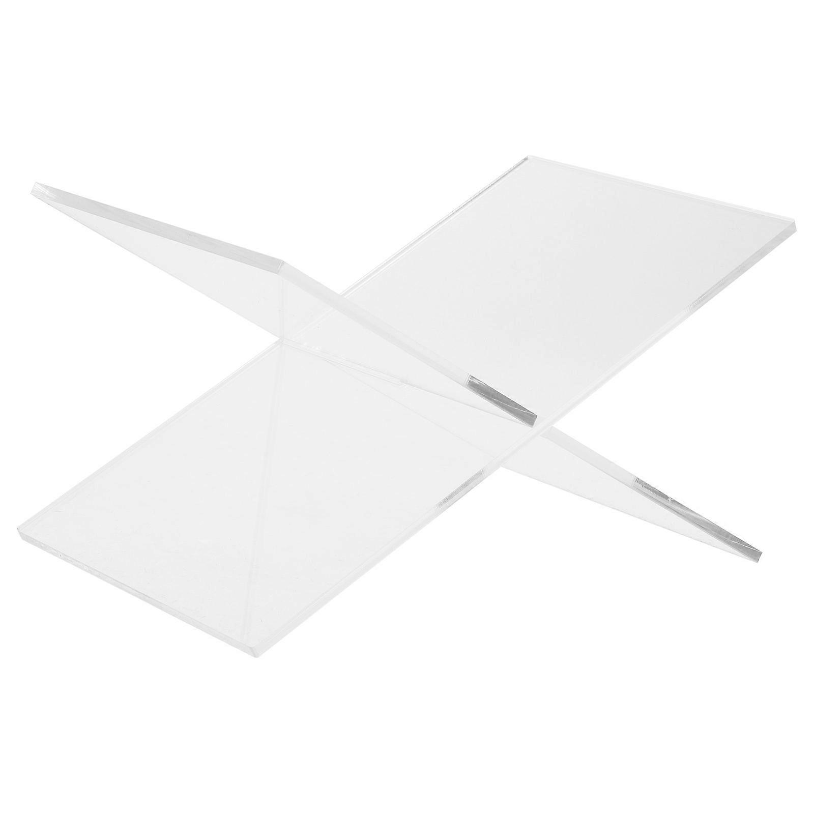 Acrylic Book Stand Open Magazine Display Holder for Storage 2Pcs