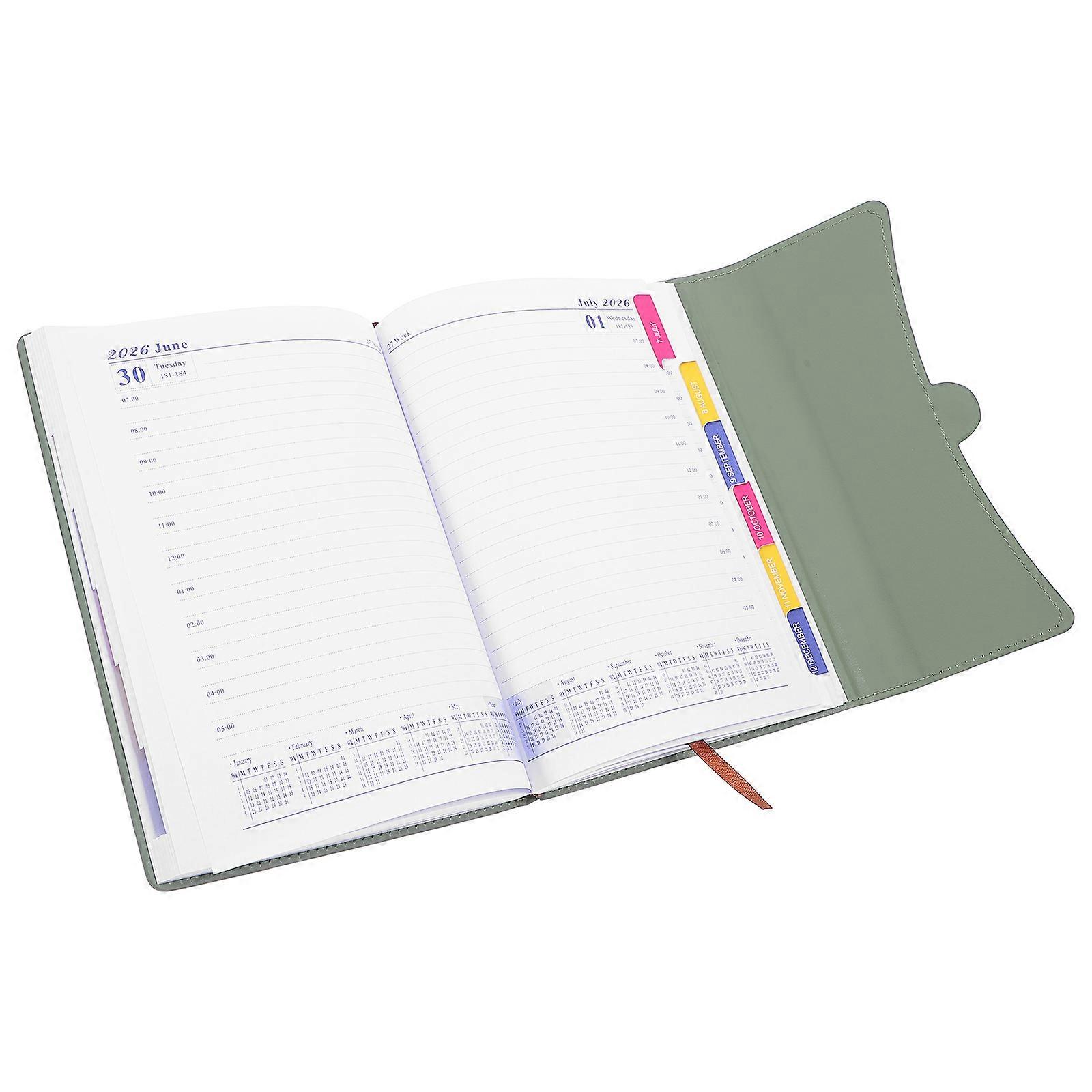Appointment Book Journal for Work with Elegant PU Cover for Writing Use 2Pcs
