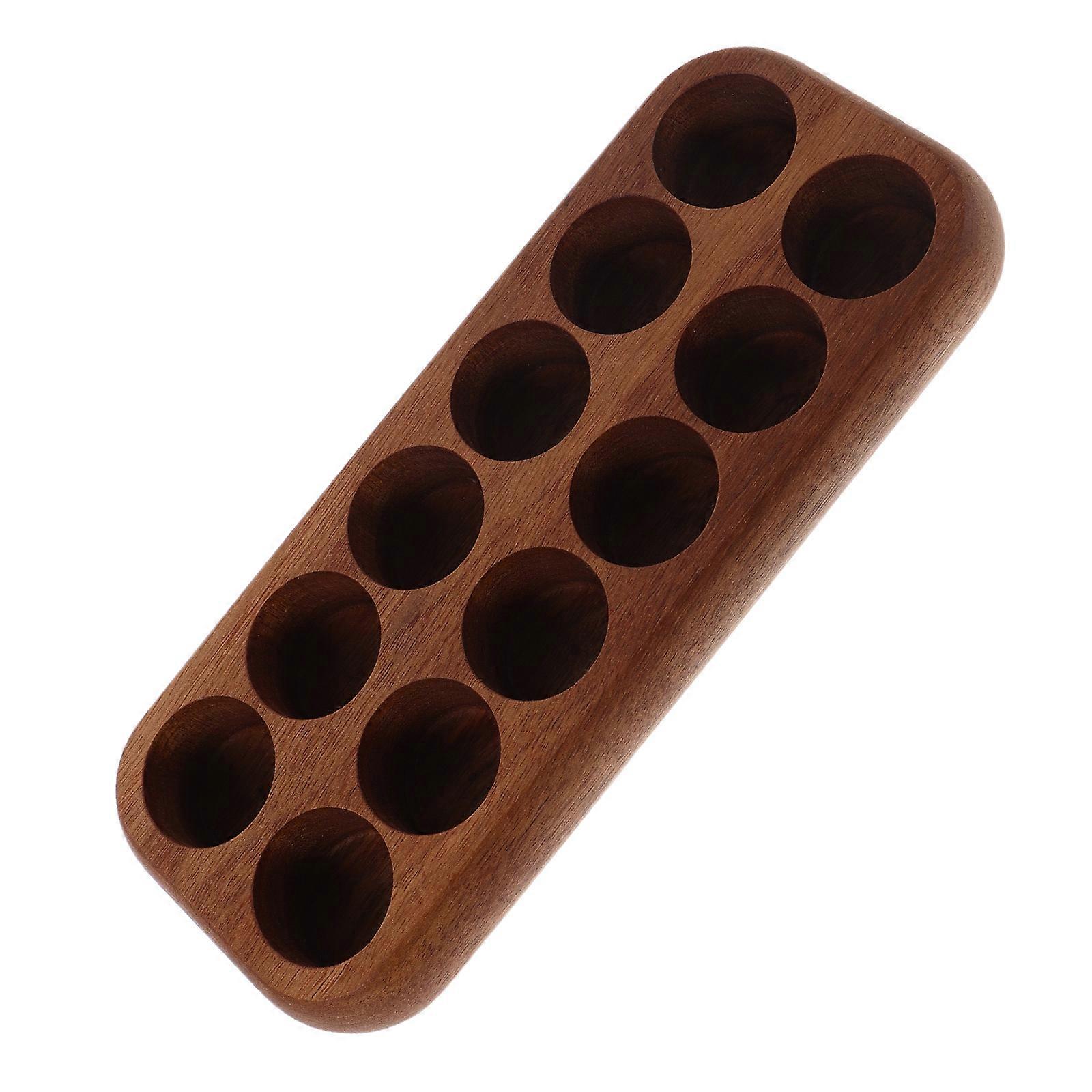 Coffee Bean Tube Display Rack with Wooden Base for 5Pcs Storage Tubes