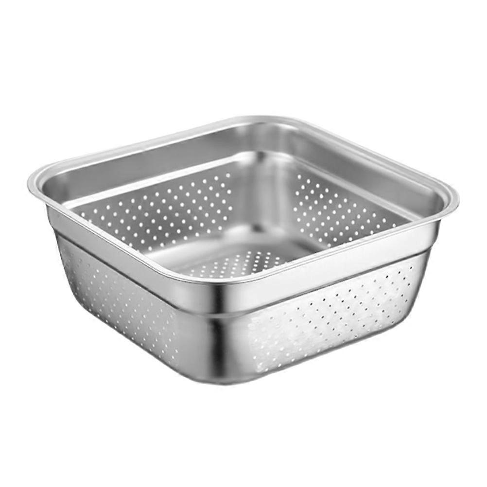 Colander Basin Stainless Steel for Vegetable Washing 2Pcs