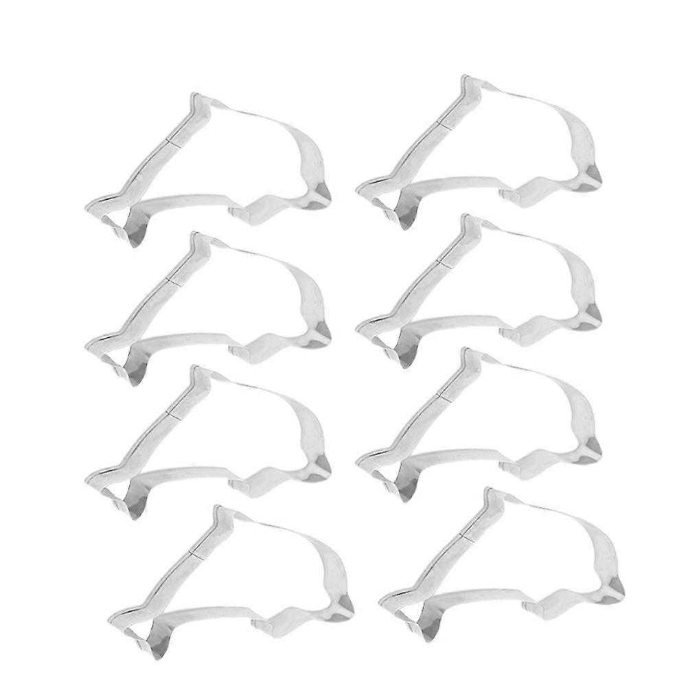 Fruit Cutters Mold Dolphin Shape for Baking Use 16Pcs Stainless Steel