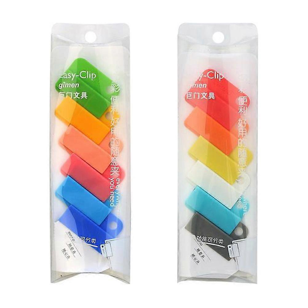 Seal Clamps Rectangular Simple Design Office Organization Home Use Document Classification 12Pcs