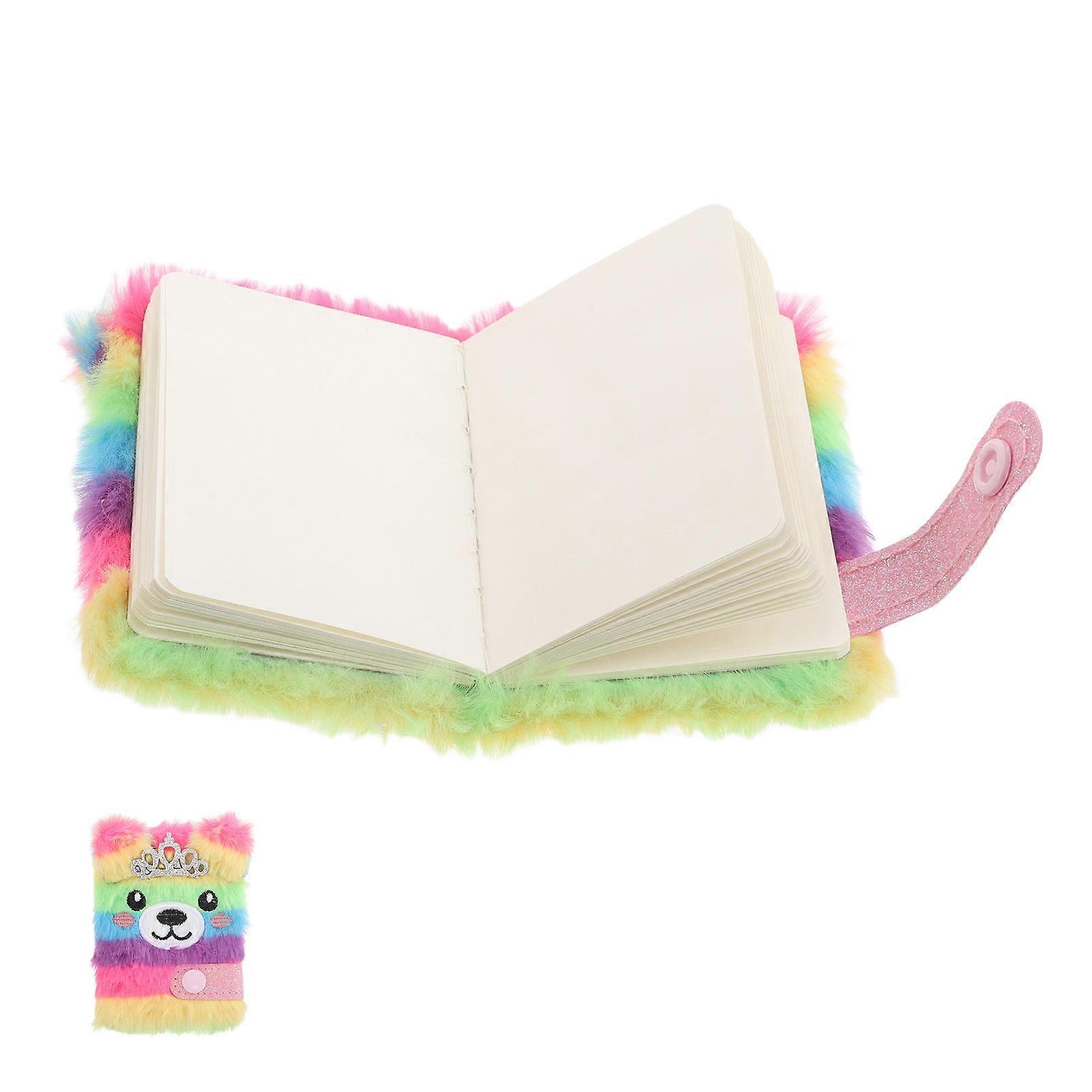 Cute Plush Notebook Mini Plush Notebook with Buckle for Daily Use