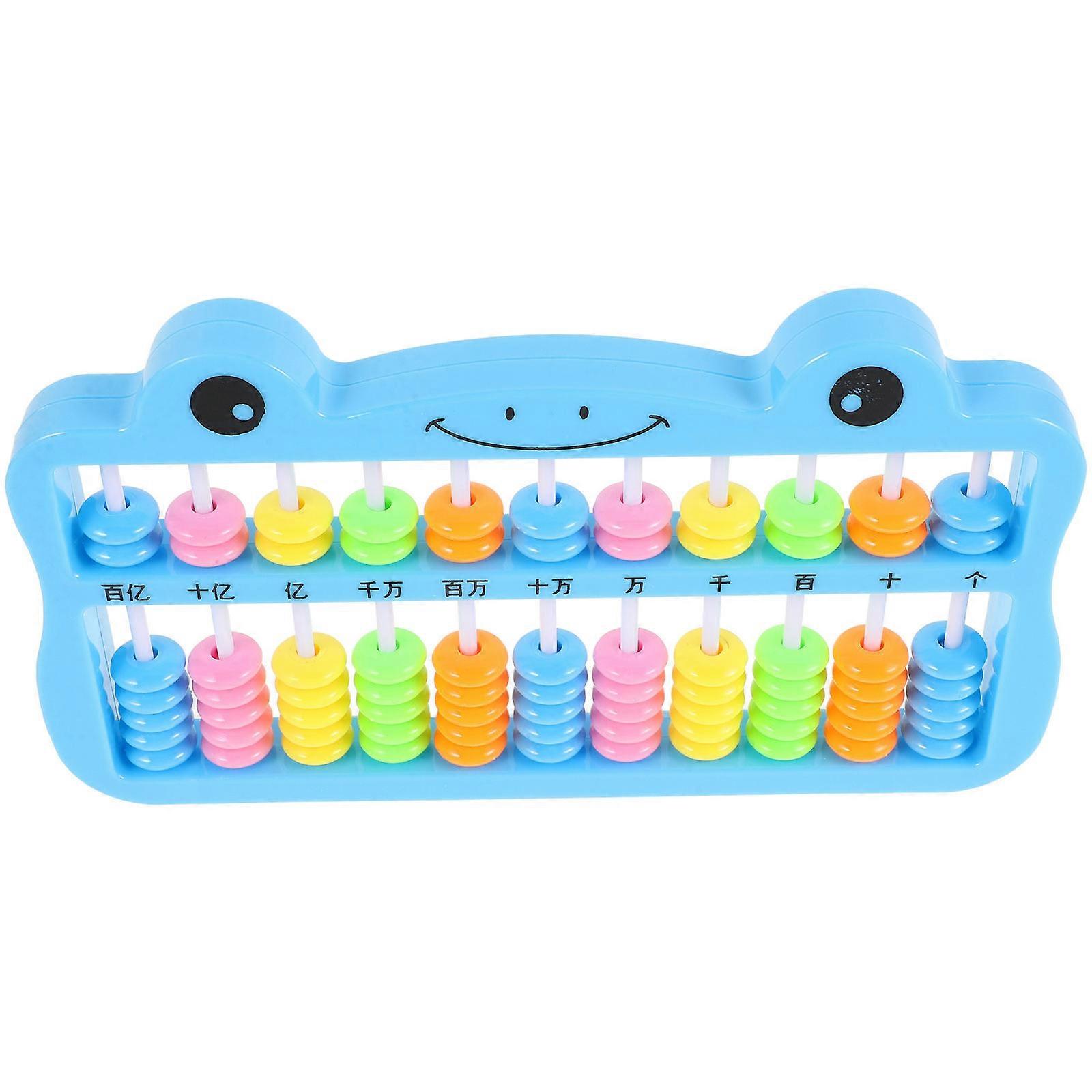 Blue Plastic Abacus for Kids Educational Counting Tool 4Pcs Set