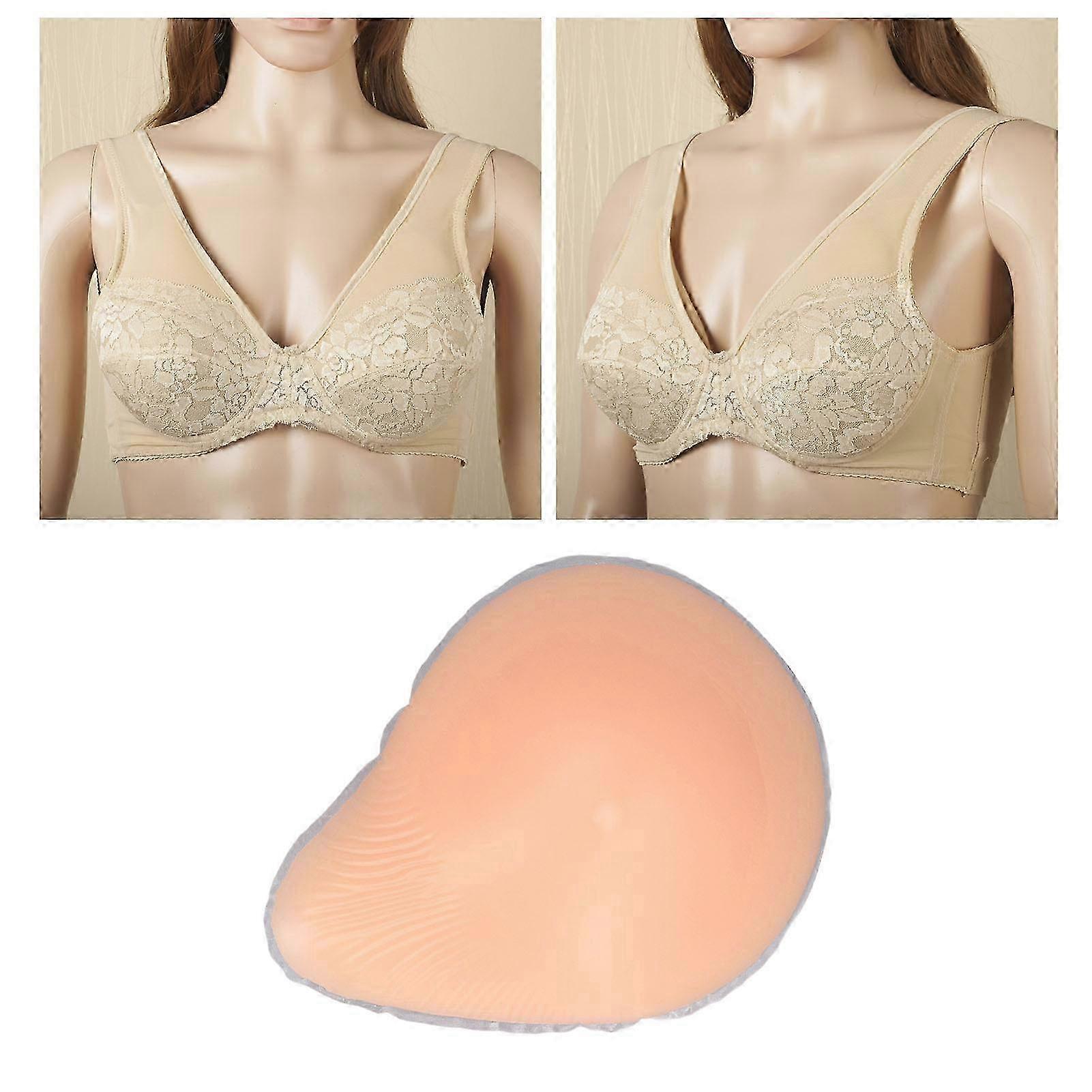 Silicone Boob Form Mastectomy Prosthesis Asymmetrical Shape Deep Concave Realistic Feeling Soft Boobs Insert Skin Color Right Single 40B/38C/38D/36D 2