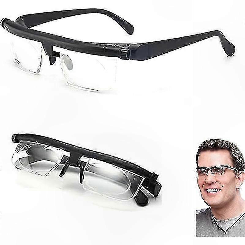 Customizable Focus Eyeglasses with Adjustable Dial for Reading and Vision Correction