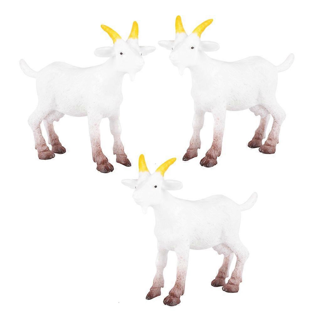 Miniature Goat Figurines 9 Pcs Realistic Farm Animal Models For Kids Diy Scene Decoration And Educational Learning