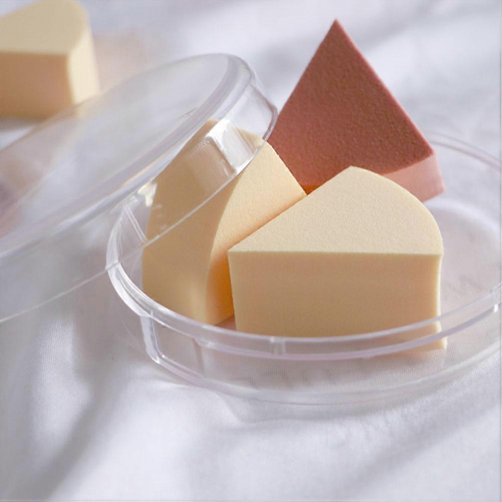 Triangular Makeup Puff Powder Puff For Women And Girls In Assorted Color 2Pcs For Applying Powder And Setting Foundation