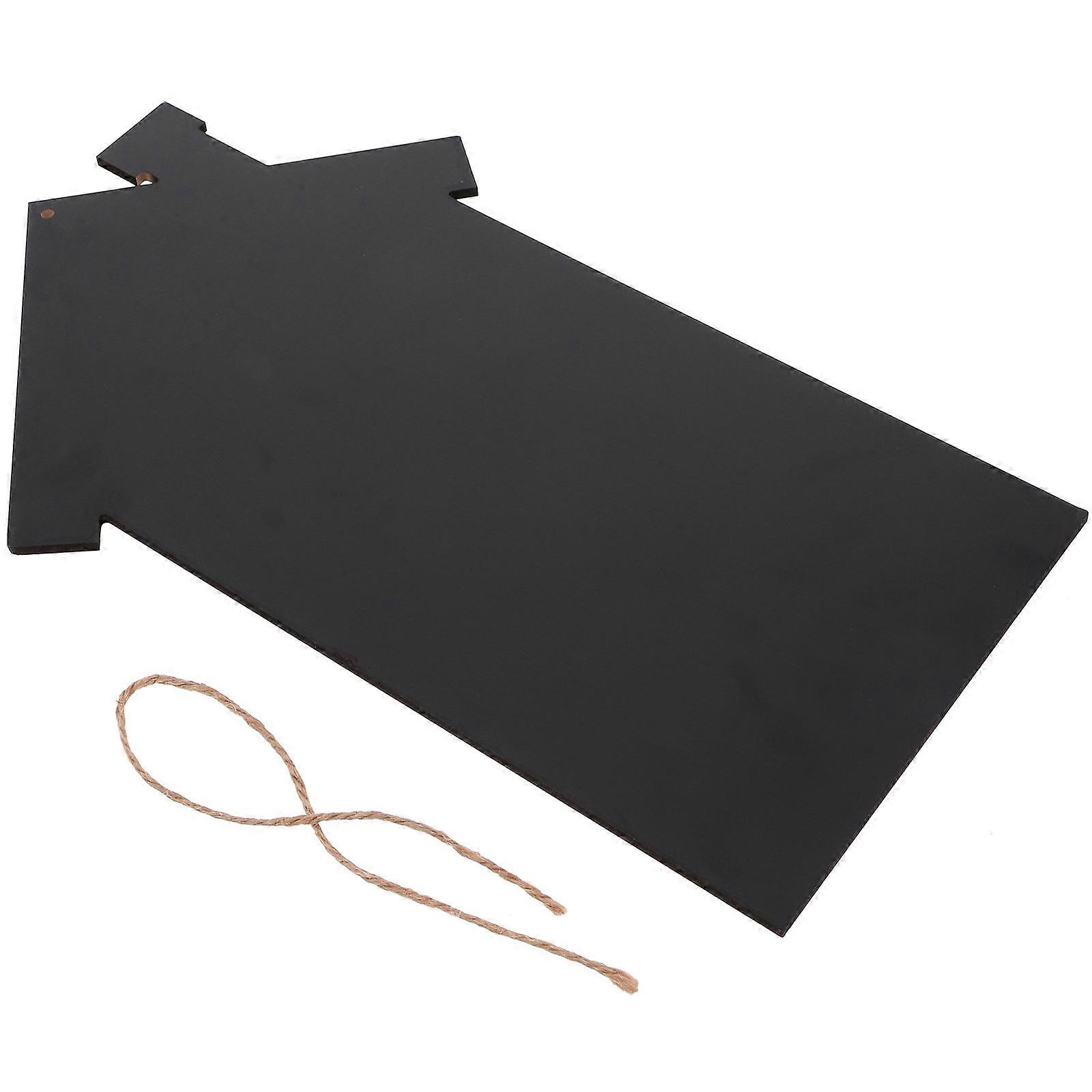 Hanging Chalkboard Sign 3Pcs Rectangular Design Suitable For Home Office Decoration Crafted From Density Board