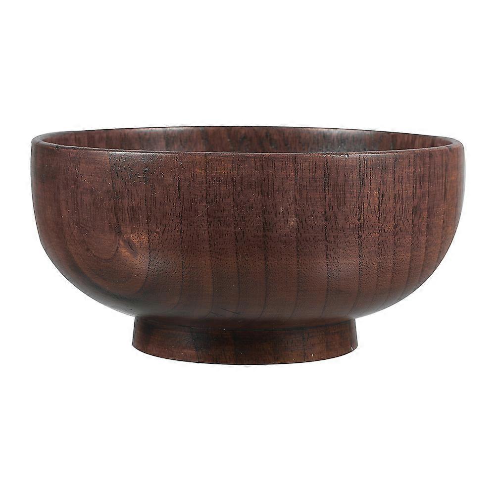 Lightweight Wooden Salad Bowl 3Pcs Multi-functional Use Bowl For Dessert Serving Coffee Color Food Serving Feature 16X16X8CM