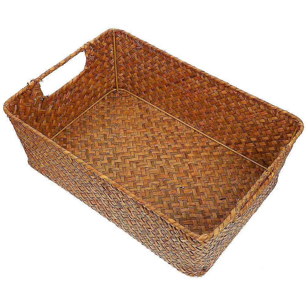 Household Storage Basket Multi-Function Bread Basket for Storage 3Pcs Light Brown