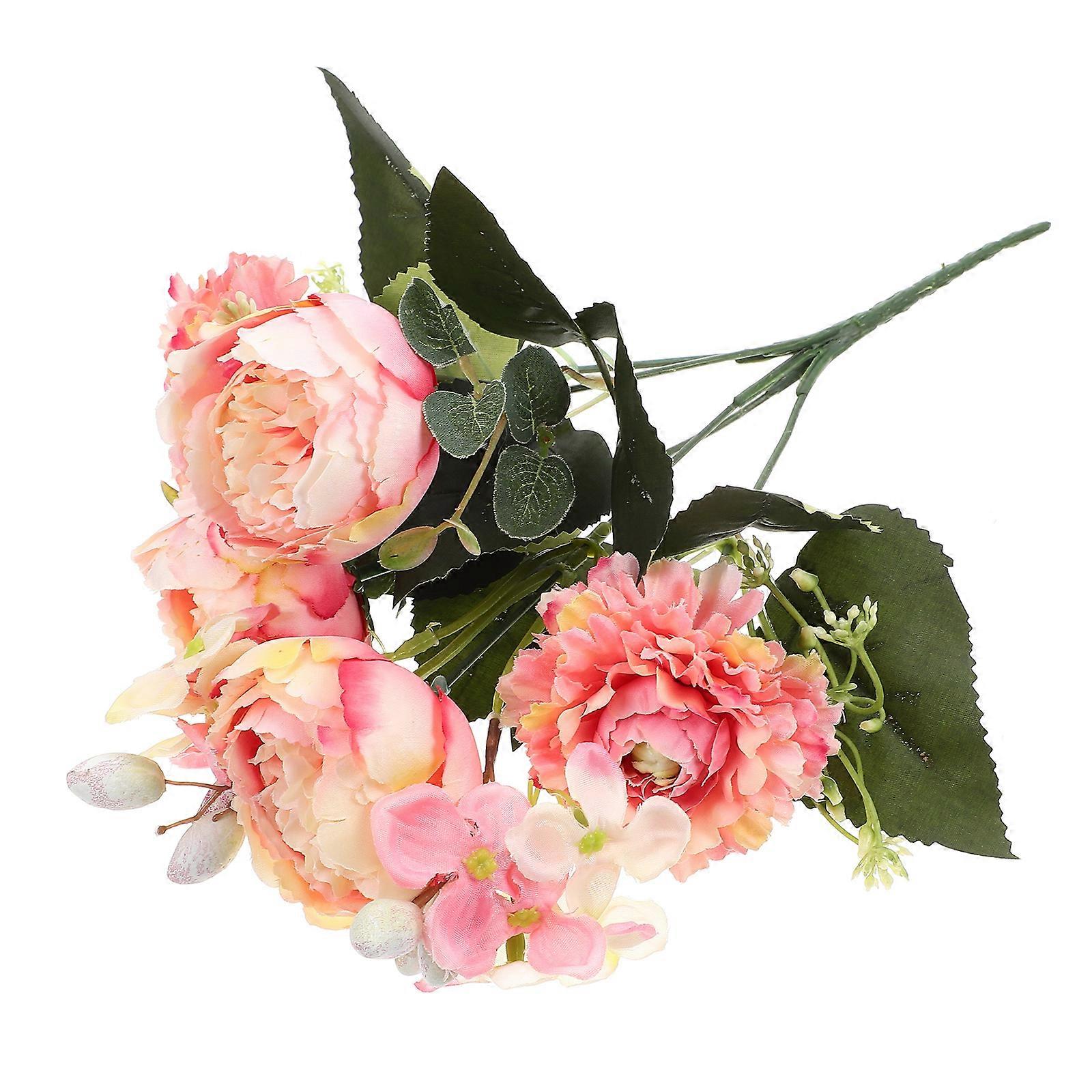 Artificial Flower Bouquet Peony Berry Hydrangea Bouquet for Decor 2Pcs