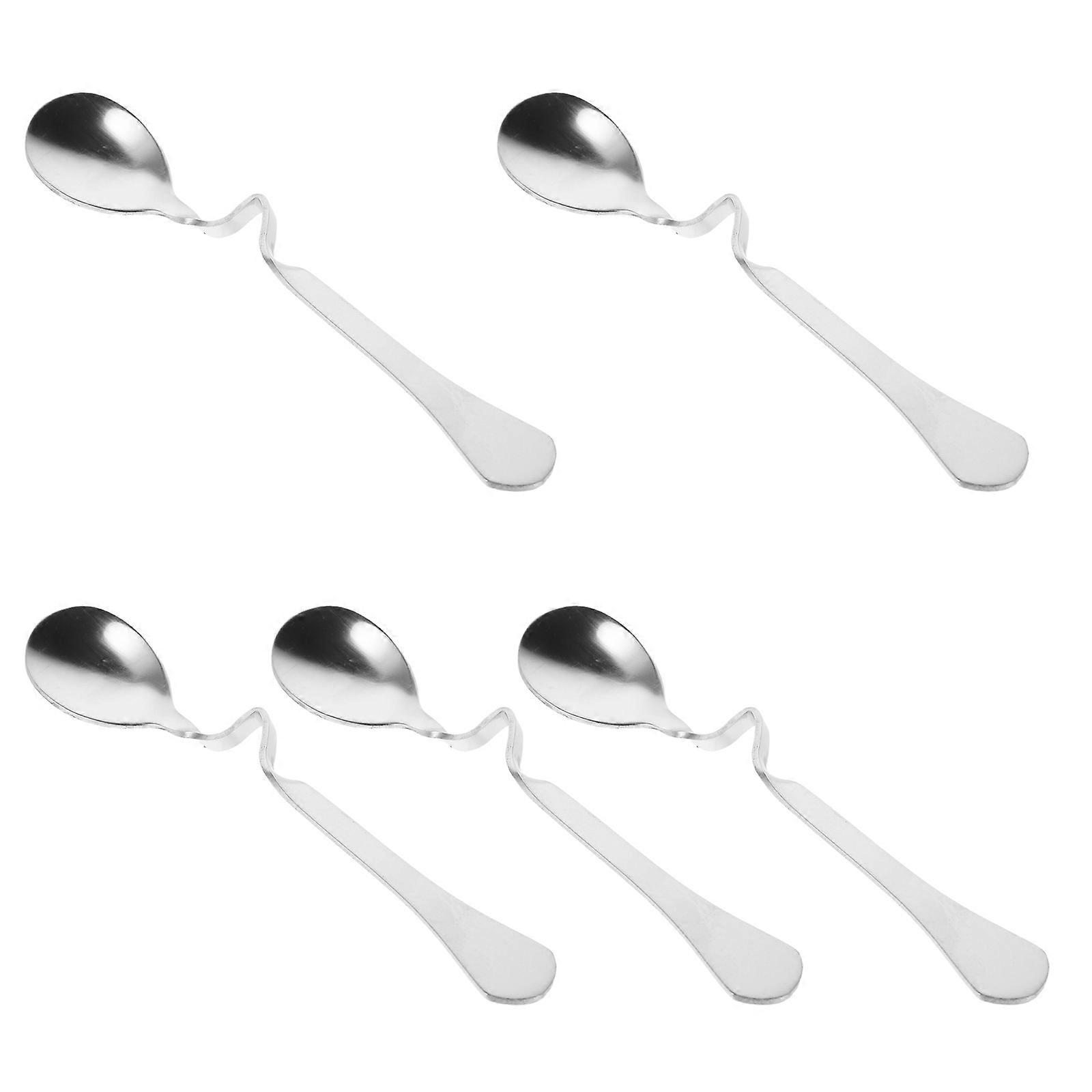 Silver Stainless Steel Serving Spoons for Coffee Stirring 25Pcs Set