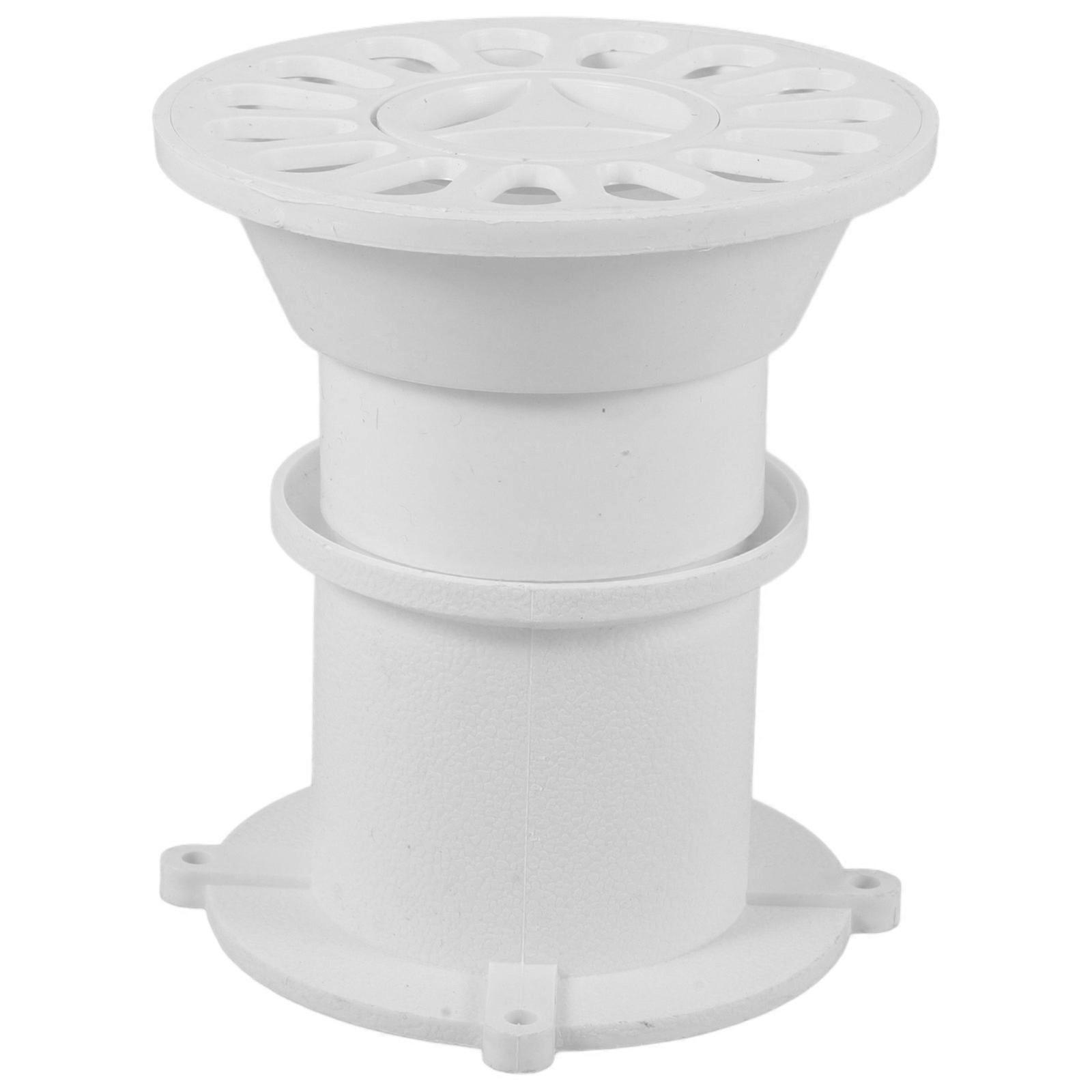 White Floor Strainer Drain Cover for Balcony Floor Drain 4Pcs Set