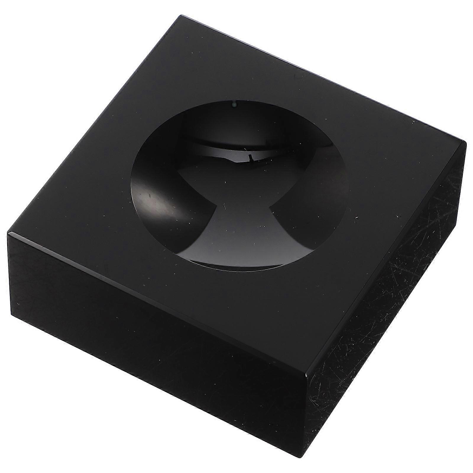 Wooden Stand for Crystal Ball Display with 4Pcs Black Bases