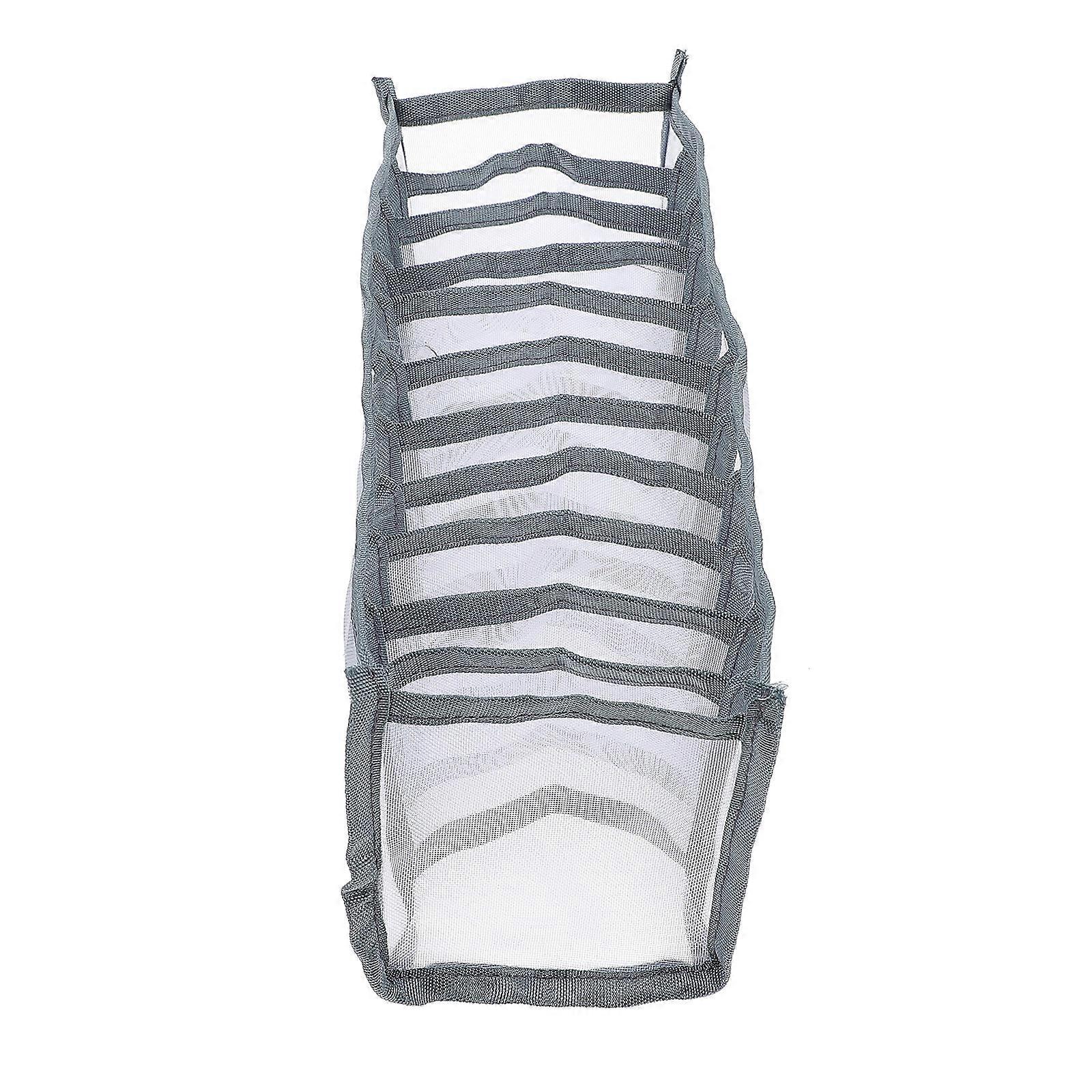 Sock Storage Box for Home Wardrobe Organization 2Pcs Nylon Grey