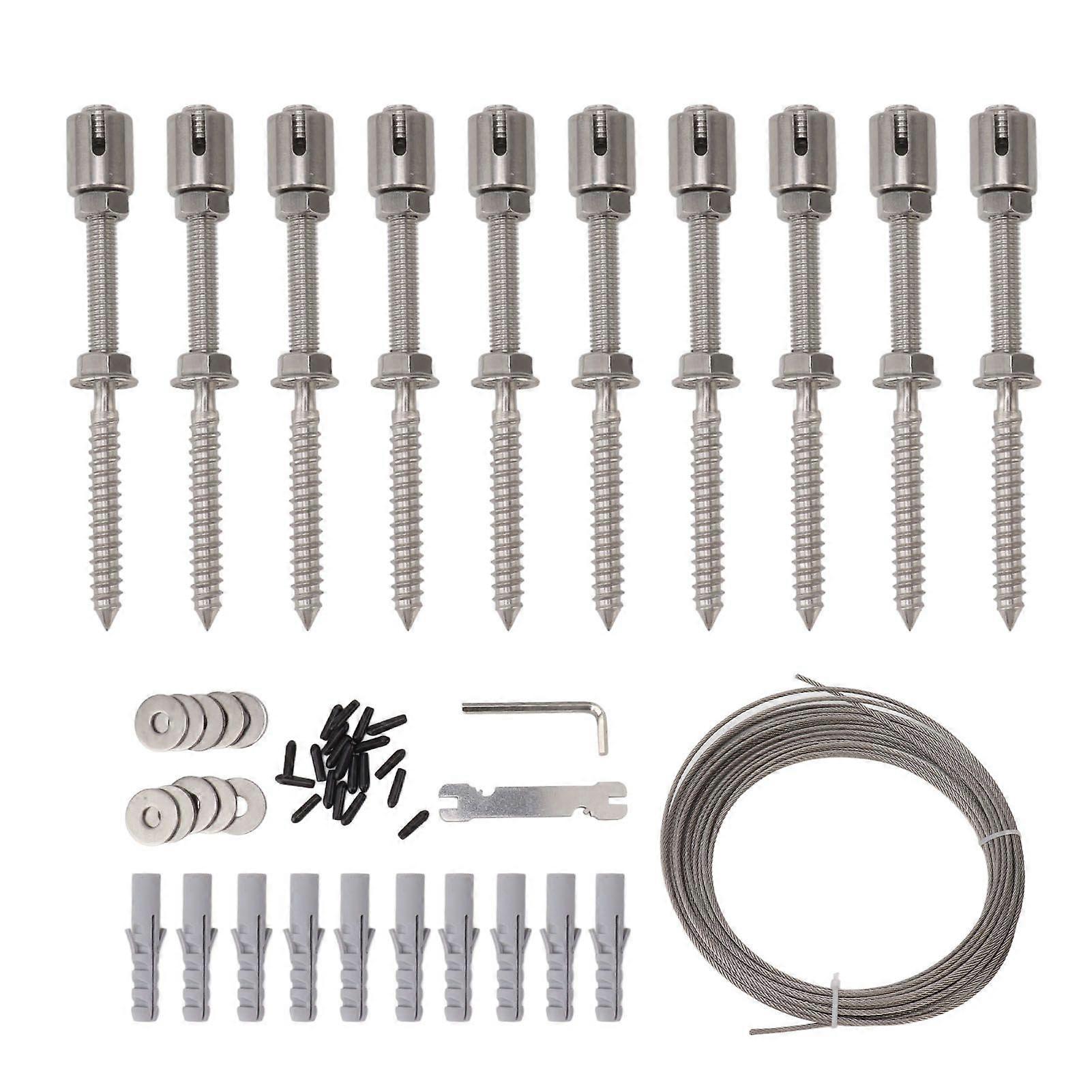 Wire Trellis Stainless Steel Modern Flexible Layout Invisible Strong Load Bearing Wall Trellis for Climbing Plants with Steel Wire