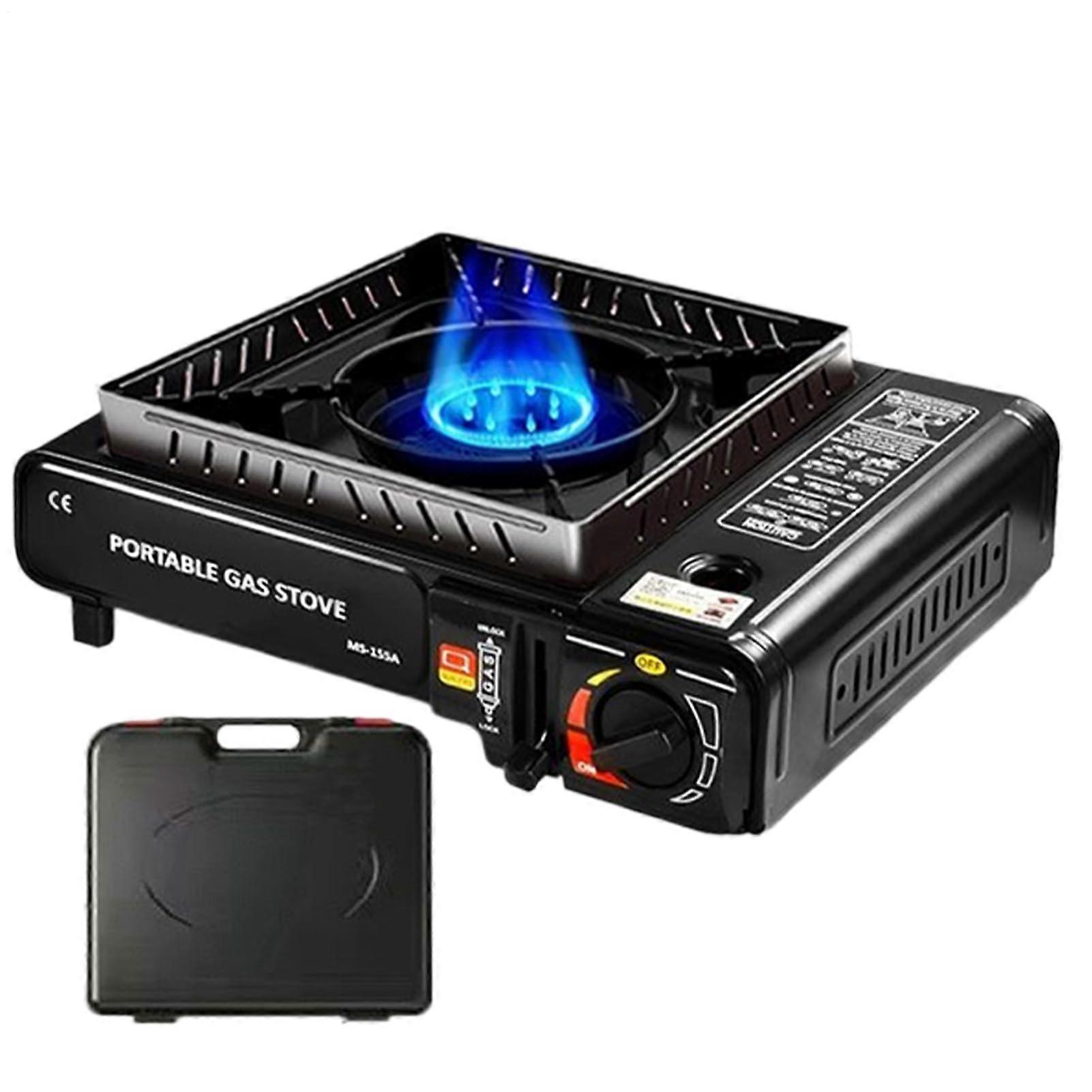 Gas Cooker Camping Stove With Integrated Burner, Piezo Ignition, Adjustable Burner, Easy Temperature Control For Home