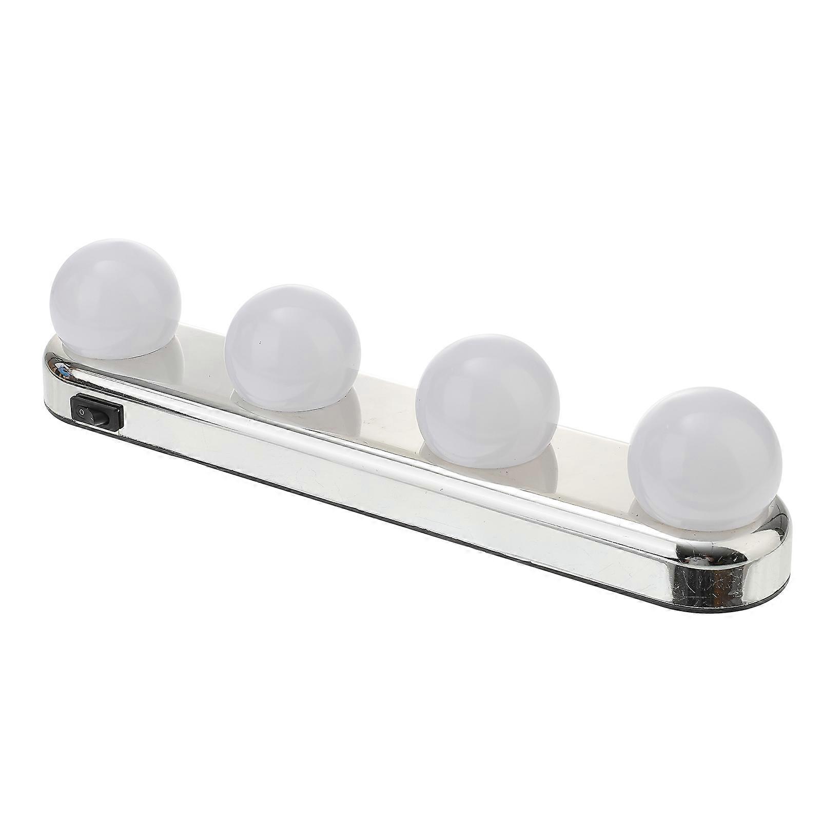 Suction Cup Makeup Lamp for Lighting 4 Bulb Mirror Light Portable Vanity Light