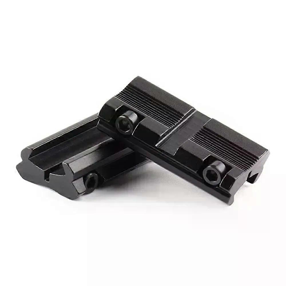 2PCS 11mm dovetail to 20mm oscilloscope adapter mounting base Weaver Picatinny track installation converter 95mm-10mm dovetail