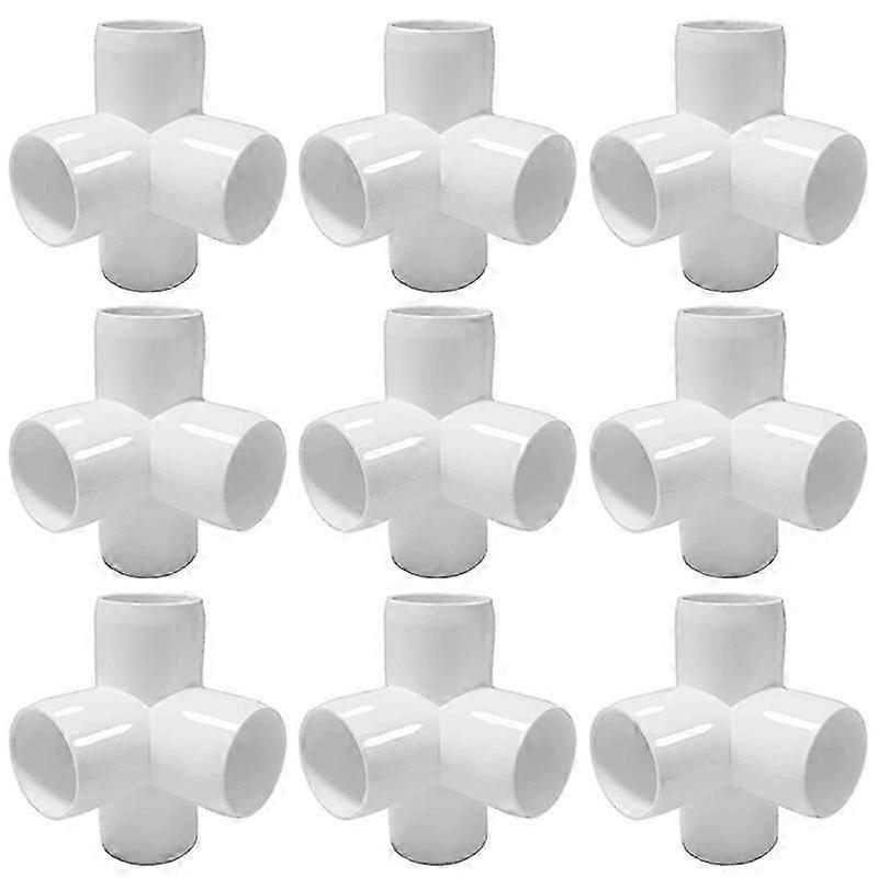 4Way 1/2 in Tee PVC Fitting Elbow - Build Heavy Duty PVC Furniture - PVC Half Inch Elbow Fittings [P