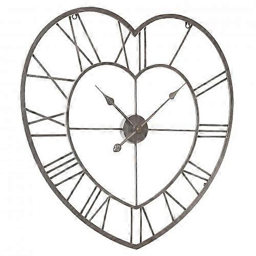 Hometime Metal Heart Shaped Wall Clock
