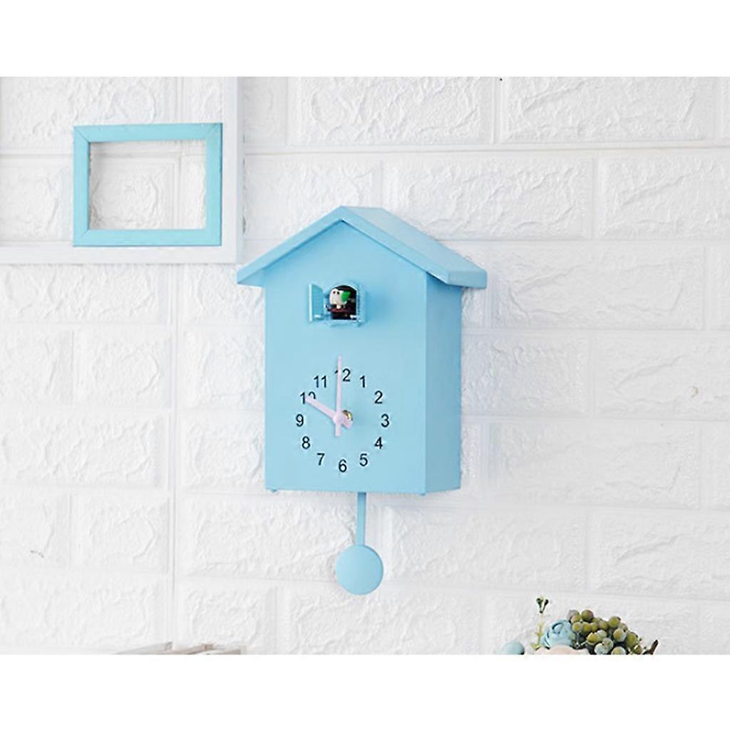 Stylish Cuckoo Telling Time Wall Clock Silent 2-arm Sweeping Bedside Accessory