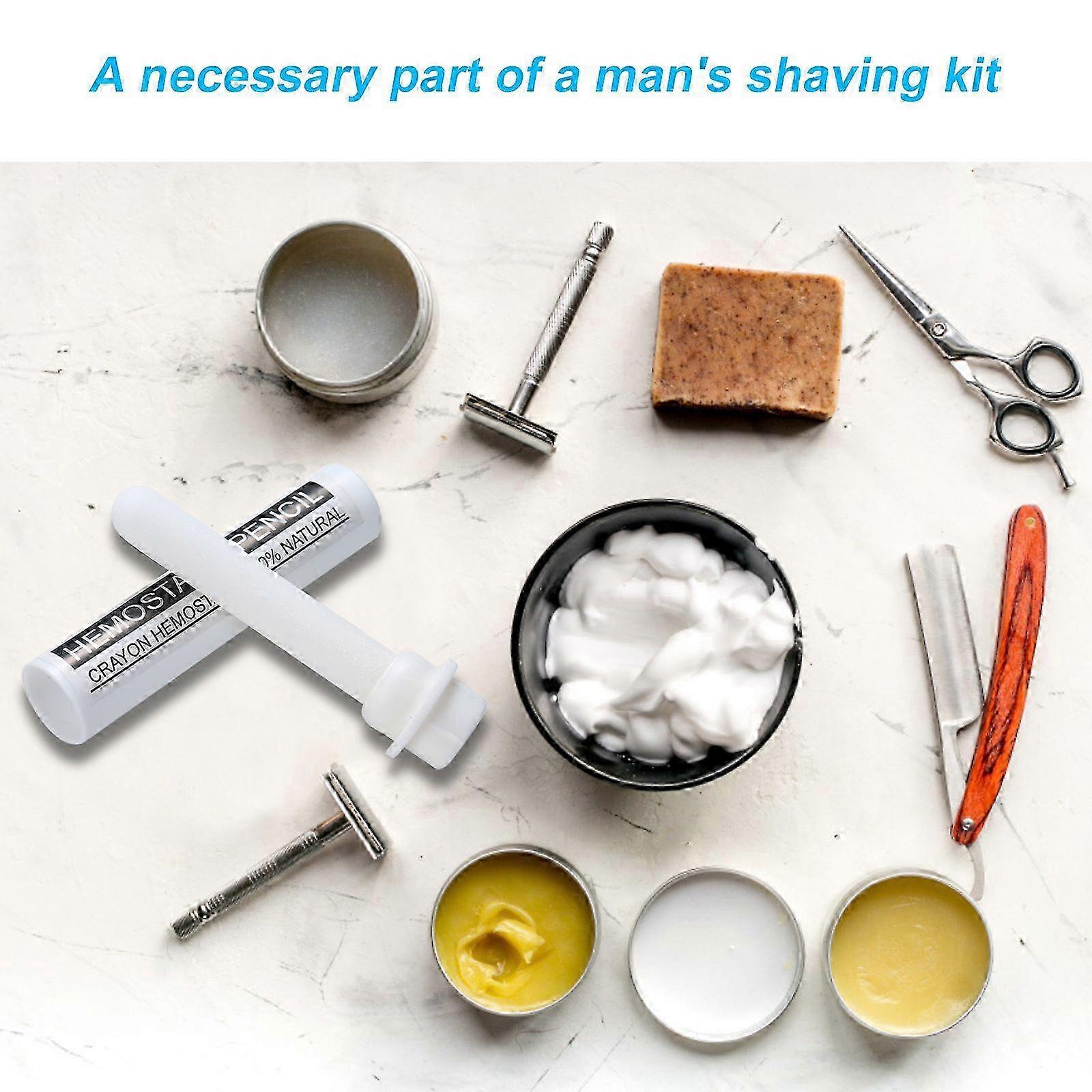 3PCS Pen Type Styptic Pencils Set Bloodstone Stops Cuts Bleeding Shaving Cut Stick Anti-infection Men's Shaving Tool